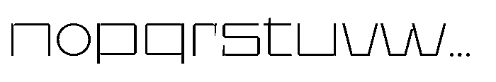 UT Sracotien Expanded Extra Light Font LOWERCASE