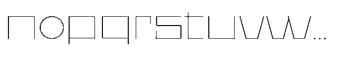 UT Sracotien Expanded Thin Font LOWERCASE