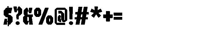 UT Sracotien Extra Condensed Bold Font OTHER CHARS