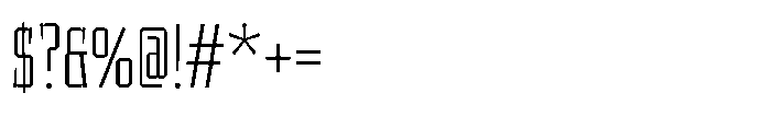UT Sracotien Extra Condensed Extra Light Font OTHER CHARS