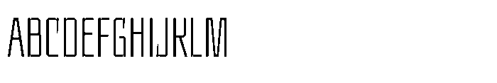 UT Sracotien Extra Condensed Extra Light Font UPPERCASE