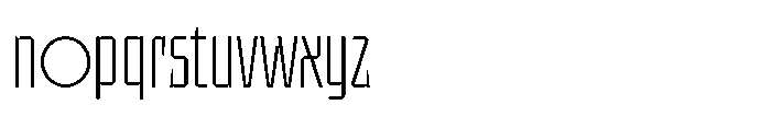 UT Sracotien Extra Condensed Extra Light Font LOWERCASE