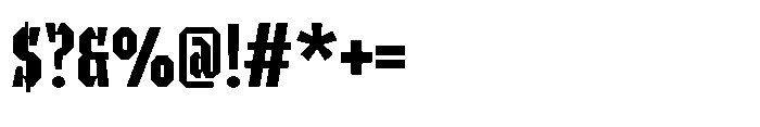 UT Sracotien Extra Condensed Semi Bold Font OTHER CHARS