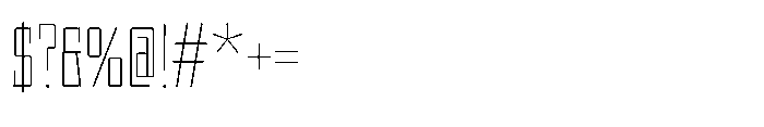 UT Sracotien Extra Condensed Thin Font OTHER CHARS