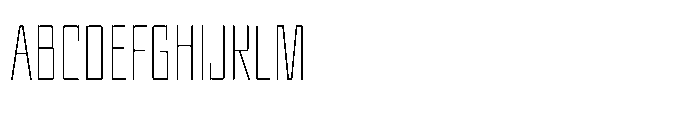 UT Sracotien Extra Condensed Thin Font UPPERCASE