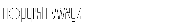 UT Sracotien Extra Condensed Thin Font LOWERCASE