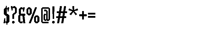 UT Sracotien Extra Condensed Font OTHER CHARS