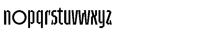UT Sracotien Extra Condensed Font LOWERCASE