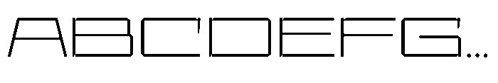UT Sracotien Extra Expanded Extra Light Font UPPERCASE