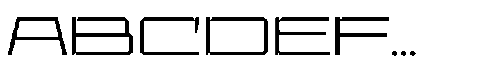 UT Sracotien Extra Expanded Light Font UPPERCASE