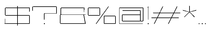UT Sracotien Extra Expanded Thin Font OTHER CHARS
