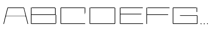 UT Sracotien Extra Expanded Thin Font UPPERCASE