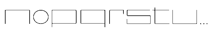 UT Sracotien Extra Expanded Thin Font LOWERCASE