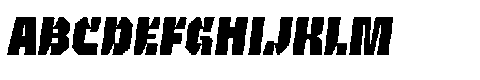UT Sracotien Oblique Black Font UPPERCASE