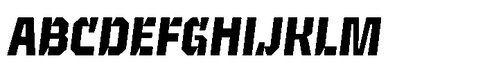 UT Sracotien Oblique Bold Font UPPERCASE