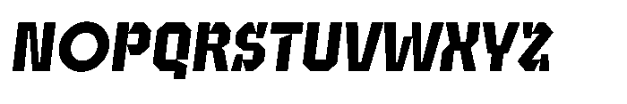 UT Sracotien Oblique Bold Font UPPERCASE