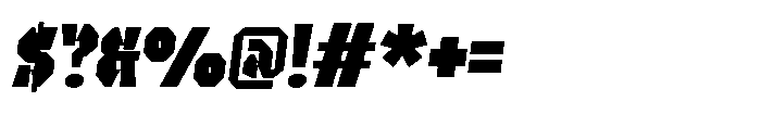 UT Sracotien Oblique Condensed Black Font OTHER CHARS