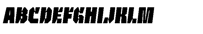 UT Sracotien Oblique Condensed Black Font UPPERCASE