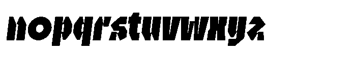 UT Sracotien Oblique Condensed Black Font LOWERCASE