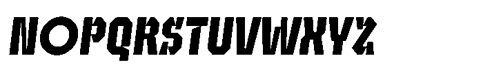 UT Sracotien Oblique Condensed Bold Font UPPERCASE