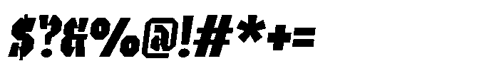 UT Sracotien Oblique Condensed Extra Bold Font OTHER CHARS