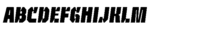 UT Sracotien Oblique Condensed Extra Bold Font UPPERCASE