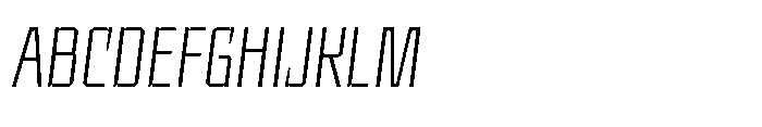 UT Sracotien Oblique Condensed Extra Light Font UPPERCASE