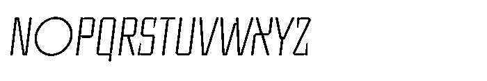 UT Sracotien Oblique Condensed Extra Light Font UPPERCASE