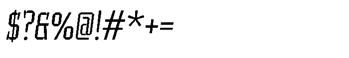 UT Sracotien Oblique Condensed Light Font OTHER CHARS