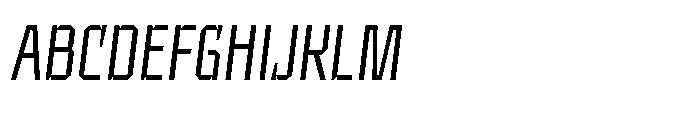 UT Sracotien Oblique Condensed Light Font UPPERCASE