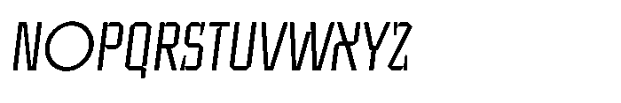 UT Sracotien Oblique Condensed Light Font UPPERCASE