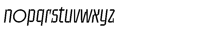 UT Sracotien Oblique Condensed Light Font LOWERCASE