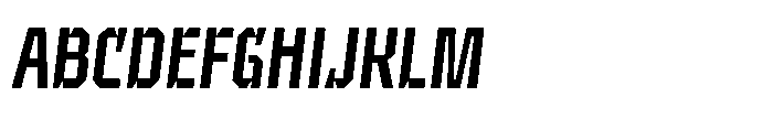 UT Sracotien Oblique Condensed Medium Font UPPERCASE