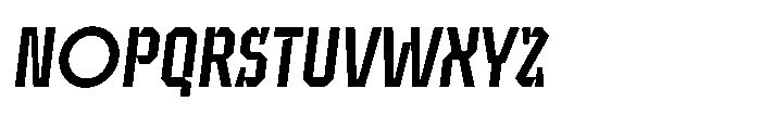 UT Sracotien Oblique Condensed Medium Font UPPERCASE