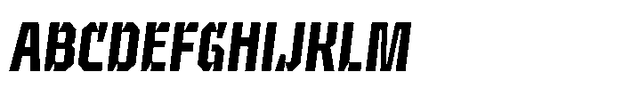 UT Sracotien Oblique Condensed Semi Bold Font UPPERCASE