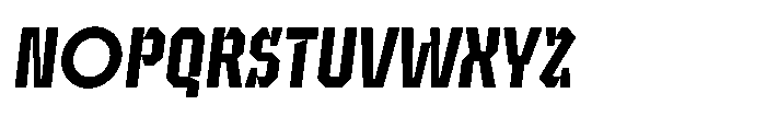 UT Sracotien Oblique Condensed Semi Bold Font UPPERCASE