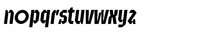 UT Sracotien Oblique Condensed Semi Bold Font LOWERCASE