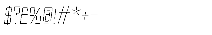 UT Sracotien Oblique Condensed Thin Font OTHER CHARS