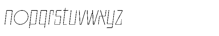 UT Sracotien Oblique Condensed Thin Font LOWERCASE