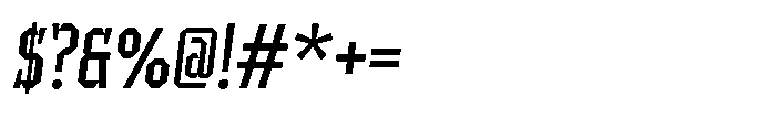 UT Sracotien Oblique Condensed Font OTHER CHARS