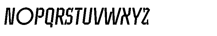 UT Sracotien Oblique Condensed Font UPPERCASE