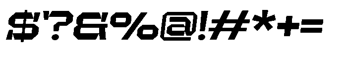 UT Sracotien Oblique Expanded Bold Font OTHER CHARS