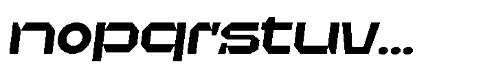 UT Sracotien Oblique Expanded Bold Font LOWERCASE