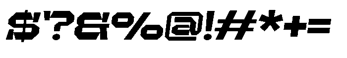 UT Sracotien Oblique Expanded Extra Bold Font OTHER CHARS