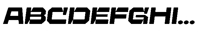 UT Sracotien Oblique Expanded Extra Bold Font UPPERCASE