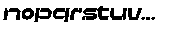 UT Sracotien Oblique Expanded Extra Bold Font LOWERCASE