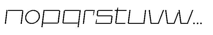 UT Sracotien Oblique Expanded Extra Light Font LOWERCASE