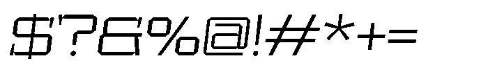 UT Sracotien Oblique Expanded Light Font OTHER CHARS