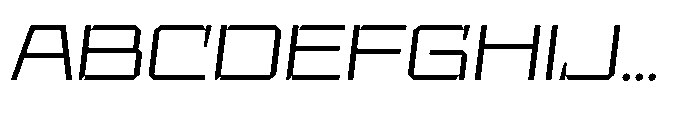 UT Sracotien Oblique Expanded Light Font UPPERCASE