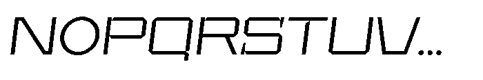 UT Sracotien Oblique Expanded Light Font UPPERCASE